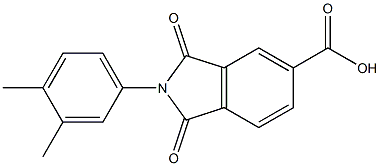 2-(3,4-dimethylphenyl)-1,3-dioxo-5-isoindolinecarboxylic acid 구조식 이미지