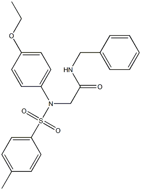 N-benzyl-2-{4-ethoxy[(4-methylphenyl)sulfonyl]anilino}acetamide 구조식 이미지