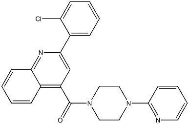 2-(2-chlorophenyl)-4-{[4-(2-pyridinyl)-1-piperazinyl]carbonyl}quinoline Structure