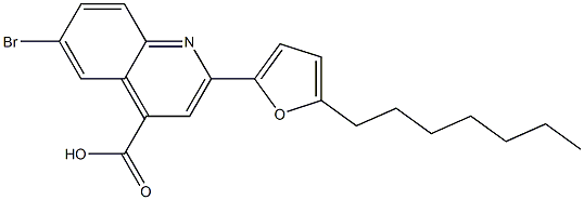 6-bromo-2-(5-heptyl-2-furyl)-4-quinolinecarboxylic acid Structure