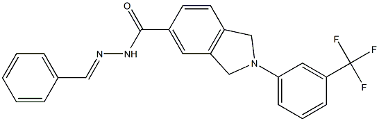 N'-benzylidene-2-[3-(trifluoromethyl)phenyl]-5-isoindolinecarbohydrazide 구조식 이미지