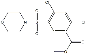 methyl 2,4-dichloro-5-(morpholin-4-ylsulfonyl)benzoate 구조식 이미지