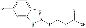 3-[(6-bromo-1H-benzimidazol-2-yl)sulfanyl]propanoic acid 구조식 이미지