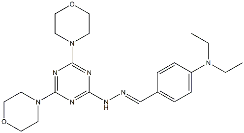 4-(diethylamino)benzaldehyde [4,6-di(4-morpholinyl)-1,3,5-triazin-2-yl]hydrazone 구조식 이미지