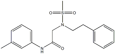 N-(3-methylphenyl)-2-[(methylsulfonyl)(2-phenylethyl)amino]acetamide 구조식 이미지