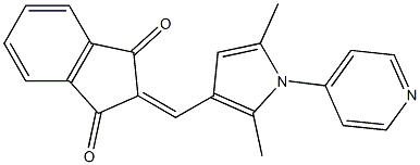 2-{[2,5-dimethyl-1-(4-pyridinyl)-1H-pyrrol-3-yl]methylene}-1H-indene-1,3(2H)-dione 구조식 이미지