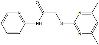 2-[(4,6-dimethyl-2-pyrimidinyl)sulfanyl]-N-(2-pyridinyl)acetamide 구조식 이미지