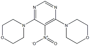 4-[5-nitro-6-(4-morpholinyl)-4-pyrimidinyl]morpholine Structure