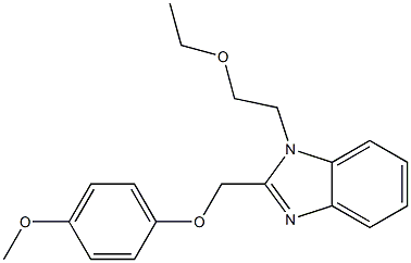 1-(2-ethoxyethyl)-2-[(4-methoxyphenoxy)methyl]-1H-benzimidazole Structure