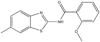 2-methoxy-N-(6-methyl-1,3-benzothiazol-2-yl)benzamide Structure