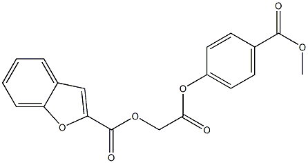 2-[4-(methoxycarbonyl)phenoxy]-2-oxoethyl 1-benzofuran-2-carboxylate 구조식 이미지