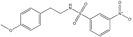 3-nitro-N-[2-(4-methoxyphenyl)ethyl]benzenesulfonamide 구조식 이미지