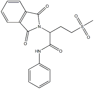 2-(1,3-dioxo-1,3-dihydro-2H-isoindol-2-yl)-4-(methylsulfonyl)-N-phenylbutanamide Structure