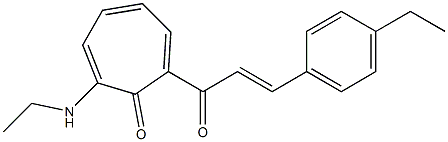 2-(ethylamino)-7-[3-(4-ethylphenyl)acryloyl]-2,4,6-cycloheptatrien-1-one 구조식 이미지