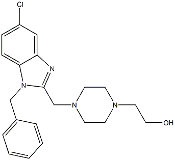 2-{4-[(1-benzyl-5-chloro-1H-benzimidazol-2-yl)methyl]-1-piperazinyl}ethanol Structure