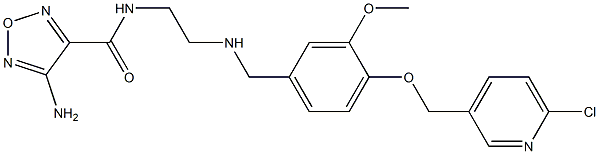4-amino-N-[2-({4-[(6-chloro-3-pyridinyl)methoxy]-3-methoxybenzyl}amino)ethyl]-1,2,5-oxadiazole-3-carboxamide Structure
