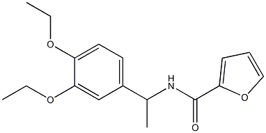 N-[1-(3,4-diethoxyphenyl)ethyl]-2-furamide 구조식 이미지