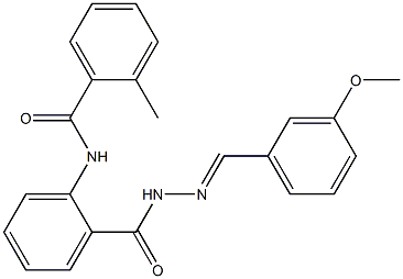 N-(2-{[2-(3-methoxybenzylidene)hydrazino]carbonyl}phenyl)-2-methylbenzamide Structure