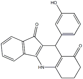 10-(3-hydroxyphenyl)-6,7,8,10-tetrahydro-5H-indeno[1,2-b]quinoline-9,11-dione Structure