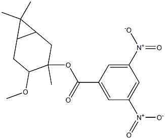 4-methoxy-3,7,7-trimethylbicyclo[4.1.0]hept-3-yl 3,5-dinitrobenzoate 구조식 이미지