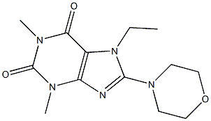 7-ethyl-1,3-dimethyl-8-(4-morpholinyl)-3,7-dihydro-1H-purine-2,6-dione 구조식 이미지