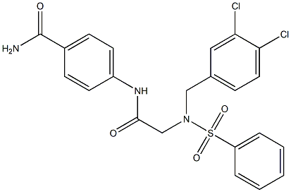 4-({[[(3,4-dichlorophenyl)methyl](phenylsulfonyl)amino]acetyl}amino)benzamide Structure