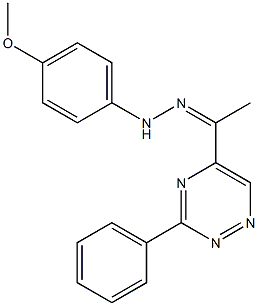 1-(3-phenyl-1,2,4-triazin-5-yl)ethanone (4-methoxyphenyl)hydrazone Structure