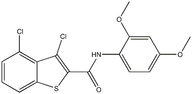3,4-dichloro-N-(2,4-dimethoxyphenyl)-1-benzothiophene-2-carboxamide 구조식 이미지