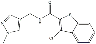 3-chloro-N-[(1-methyl-1H-pyrazol-4-yl)methyl]-1-benzothiophene-2-carboxamide Structure