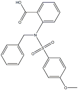 2-{benzyl[(4-methoxyphenyl)sulfonyl]amino}benzoic acid 구조식 이미지