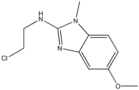 N-(2-chloroethyl)-5-methoxy-1-methyl-1H-benzimidazol-2-amine 구조식 이미지