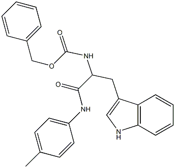 benzyl 1-(1H-indol-3-ylmethyl)-2-oxo-2-(4-toluidino)ethylcarbamate Structure