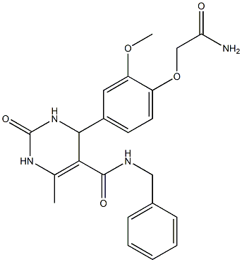 4-[4-(2-amino-2-oxoethoxy)-3-methoxyphenyl]-N-benzyl-6-methyl-2-oxo-1,2,3,4-tetrahydro-5-pyrimidinecarboxamide 구조식 이미지