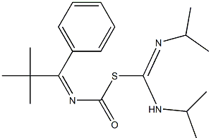 S-[(isopropylamino)(isopropylimino)methyl] 2,2-dimethyl-1-phenylpropylidenethiocarbamate 구조식 이미지