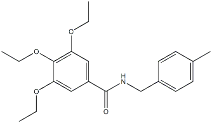 3,4,5-triethoxy-N-(4-methylbenzyl)benzamide 구조식 이미지