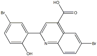 6-bromo-2-(5-bromo-2-hydroxyphenyl)-4-quinolinecarboxylic acid Structure