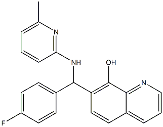 7-{(4-fluorophenyl)[(6-methyl-2-pyridinyl)amino]methyl}-8-quinolinol Structure