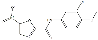 N-(3-chloro-4-methoxyphenyl)-5-nitro-2-furamide 구조식 이미지