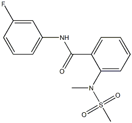 N-(3-fluorophenyl)-2-[methyl(methylsulfonyl)amino]benzamide 구조식 이미지