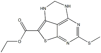 ethyl 7-(methylsulfanyl)-4,5-dihydro-3H-1-thia-3,5,6,8-tetraazaacenaphthylene-2-carboxylate 구조식 이미지