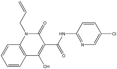 1-allyl-N-(5-chloro-2-pyridinyl)-4-hydroxy-2-oxo-1,2-dihydro-3-quinolinecarboxamide 구조식 이미지