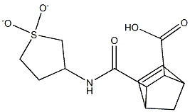 3-{[(1,1-dioxidotetrahydro-3-thienyl)amino]carbonyl}bicyclo[2.2.1]hept-5-ene-2-carboxylic acid 구조식 이미지