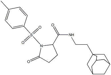 N-[2-(1-adamantyl)ethyl]-1-[(4-methylphenyl)sulfonyl]-5-oxo-2-pyrrolidinecarboxamide 구조식 이미지