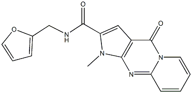 N-(2-furylmethyl)-1-methyl-4-oxo-1,4-dihydropyrido[1,2-a]pyrrolo[2,3-d]pyrimidine-2-carboxamide Structure