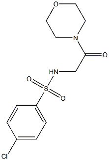 4-chloro-N-[2-(4-morpholinyl)-2-oxoethyl]benzenesulfonamide 구조식 이미지