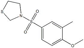 3-[(4-methoxy-3-methylphenyl)sulfonyl]-1,3-thiazolidine 구조식 이미지