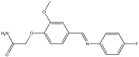 2-(4-{[(4-fluorophenyl)imino]methyl}-2-methoxyphenoxy)acetamide Structure