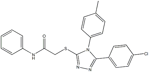 2-{[5-(4-chlorophenyl)-4-(4-methylphenyl)-4H-1,2,4-triazol-3-yl]sulfanyl}-N-phenylacetamide Structure