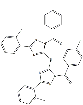 methyl1-(4-methylbenzoyl)-3-phenyl-1H-1,2,4-triazol-5-ylsulfide 구조식 이미지