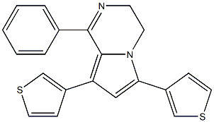 1-phenyl-6,8-di(3-thienyl)-3,4-dihydropyrrolo[1,2-a]pyrazine 구조식 이미지